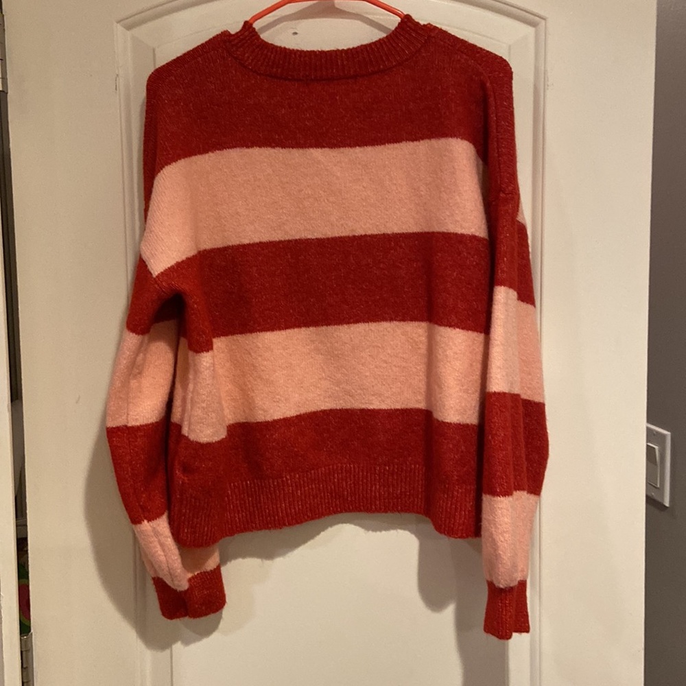 Primark Cares Women’s Sequined Christmas Tree Sweater, pink and red stri… - Picture 6 of 11
